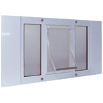 Ideal Pet Products Aluminum Sash Pet Door Medium White 1.63" x 16.63" x 27"-Dog-Ideal Pet Products-PetPhenom