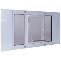 Ideal Pet Products Aluminum Sash Pet Door Medium White 1.63" x 16.63" x 33"-Dog-Ideal Pet Products-PetPhenom