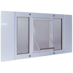 Ideal Pet Products Aluminum Sash Pet Door Small White 1.75" x 12.56" x 33"-Dog-Ideal Pet Products-PetPhenom