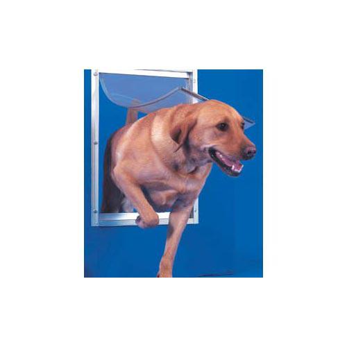 Ideal Pet Products Deluxe Aluminum Pet Door Extra Large White 2.12" x 12.81" x 18.75"-Dog-Ideal Pet Products-PetPhenom