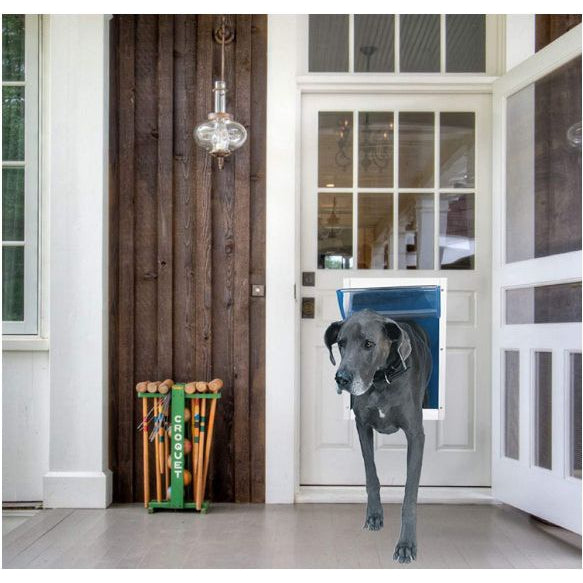 Ideal Pet Products Deluxe White Aluminum Pet Door Super Large , Super Large-Dog-Ideal Pet Products-PetPhenom