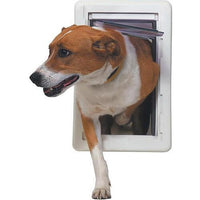 Ideal Pet Products Ruff-Weather Pet Door Medium White 5.56" x 11.37" x 17.50"-Dog-Ideal Pet Products-PetPhenom