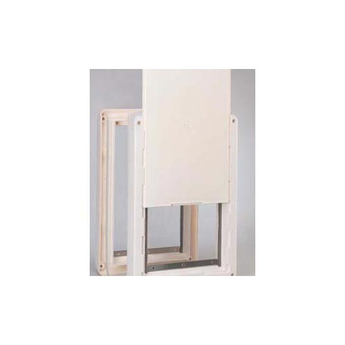 Ideal Pet Products Ruff-Weather Pet Door Small White 5.56" x 9.06" x 13.37"-Dog-Ideal Pet Products-PetPhenom