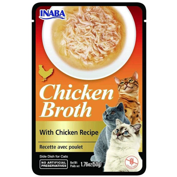 Inaba Chicken Broth with Chicken Recipe Side Dish for Cats, 1.76 oz-Cat-Inaba-PetPhenom