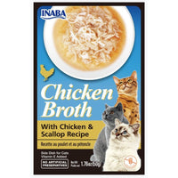 Inaba Chicken Broth with Chicken and Scallop Recipe Side Dish for Cats, 1.76 oz-Cat-Inaba-PetPhenom