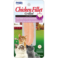 Inaba Chicken Fillet Grilled Cat Treat Extra Tender in Crab Flavored Broth, 0.9 oz-Cat-Inaba-PetPhenom