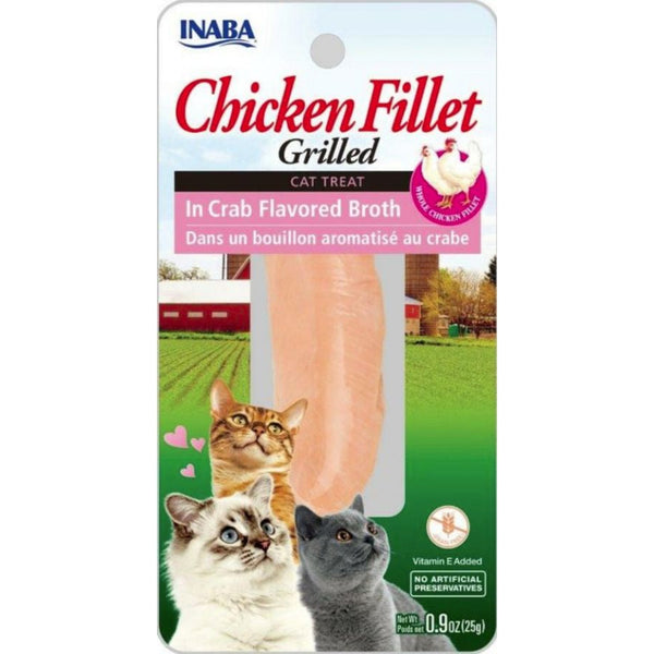 Inaba Chicken Fillet Grilled Cat Treat in Crab Flavored Broth, 0.9 oz-Cat-Inaba-PetPhenom