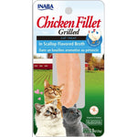 Inaba Chicken Fillet Grilled Cat Treat in Scallop Flavored Broth, 0.9 oz-Cat-Inaba-PetPhenom