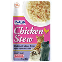 Inaba Chicken Stew Chicken with Salmon Recipe Side Dish for Cats, 1.4 oz-Cat-Inaba-PetPhenom