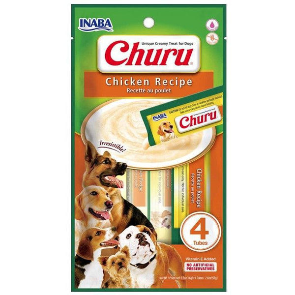Inaba Churu Chicken Recipe Creamy Dog Treat, 4 count-Dog-Inaba-PetPhenom