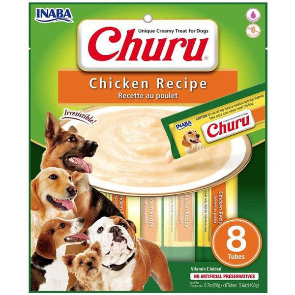 Inaba Churu Chicken Recipe Creamy Dog Treat, 8 count-Dog-Inaba-PetPhenom