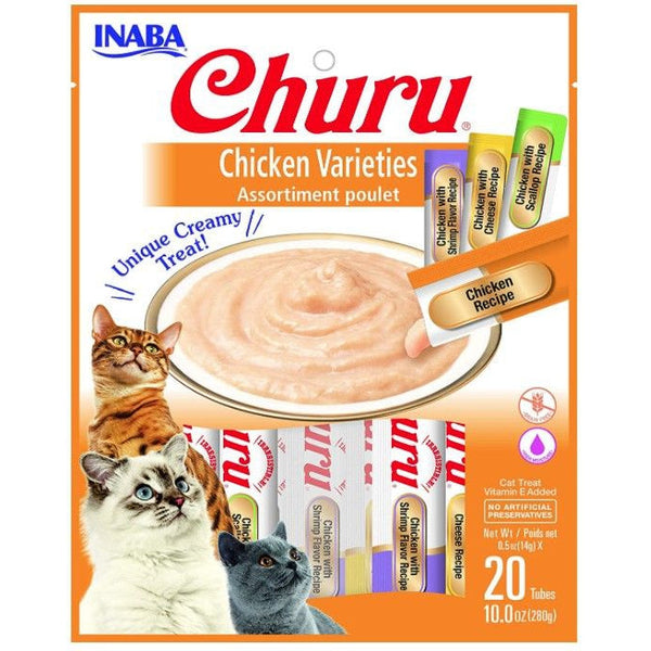 Inaba Churu Chicken Varieties Creamy Cat Treat, 20 count-Cat-Inaba-PetPhenom