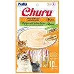 Inaba Churu Chicken and Chicken with Scallop Recipe Variety Creamy Cat Treat, 10 count-Cat-Inaba-PetPhenom