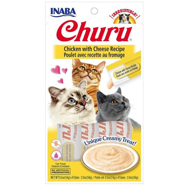Inaba Churu Chicken with Cheese Recipe Creamy Cat Treat, 4 count-Cat-Inaba-PetPhenom