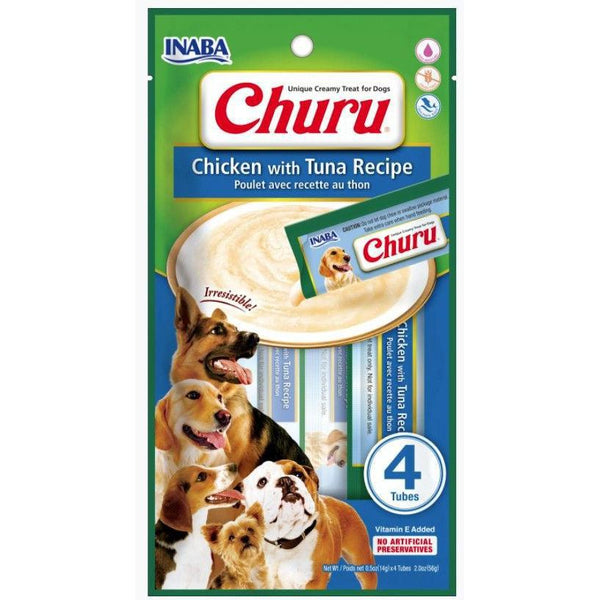 Inaba Churu Chicken with Tuna Recipe Creamy Dog Treat, 4 count-Dog-Inaba-PetPhenom