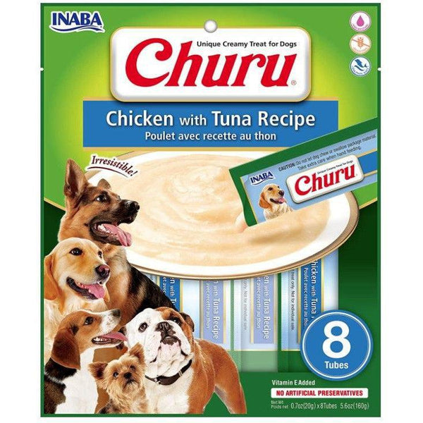Inaba Churu Chicken with Tuna Recipe Creamy Dog Treat, 8 count-Dog-Inaba-PetPhenom