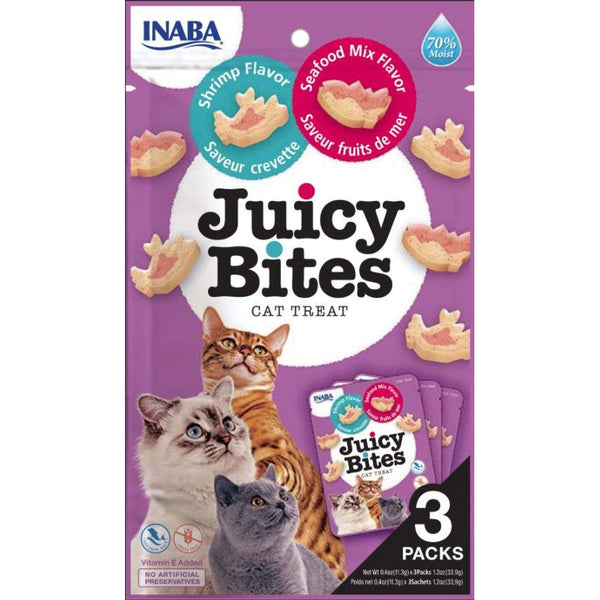 Inaba Juicy Bites Cat Treat Shrimp and Seafood Mix Flavor, 3 count-Cat-Inaba-PetPhenom