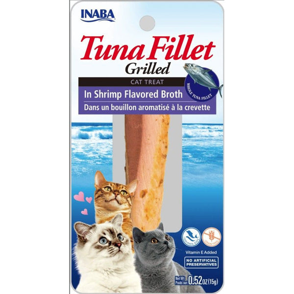 Inaba Tuna Fillet Grilled Cat Treat in Shrimp Flavored Broth, 0.52 oz-Cat-Inaba-PetPhenom