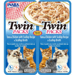 Inaba Twin Packs Tuna and Chicken with Scallop Recipe in Scallop Broth Side Dish for Cats, 2 count-Cat-Inaba-PetPhenom