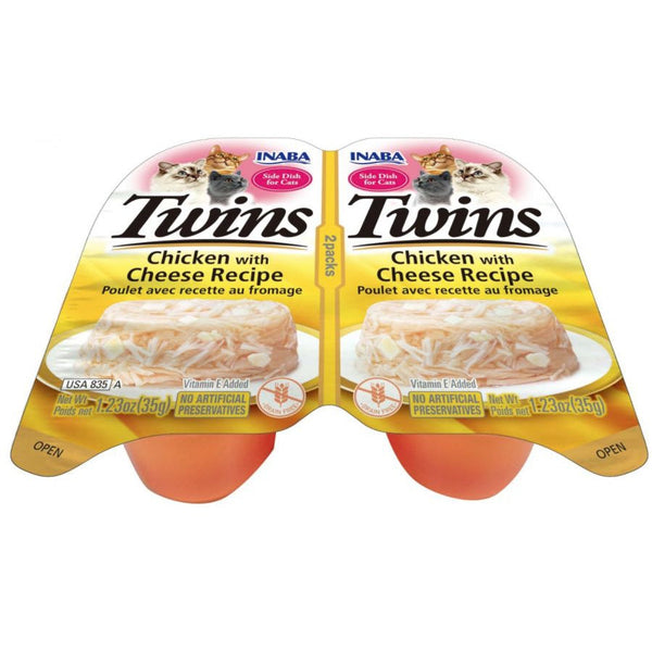 Inaba Twins Chicken with Cheese Recipe Side Dish for Cats, 2 count-Cat-Inaba-PetPhenom