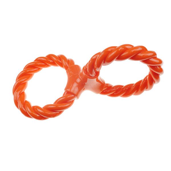 Infinity TPR/Rope Double Ring Twist -Orange-Dog-Boss Pet/PetEdge-PetPhenom
