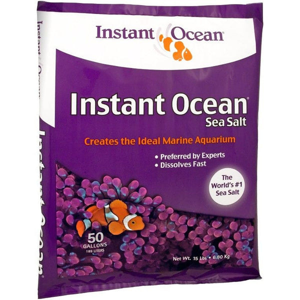 Instant Ocean Sea Salt for Marine Aquariums, Nitrate & Phosphate-Free, 15 lbs (Treats 50 Gallons)-Fish-Instant Ocean-PetPhenom