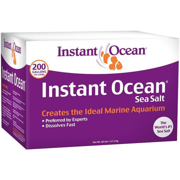 Instant Ocean Sea Salt for Marine Aquariums, Nitrate & Phosphate-Free, 60 lbs (Treats 200 Gallons)-Fish-Instant Ocean-PetPhenom