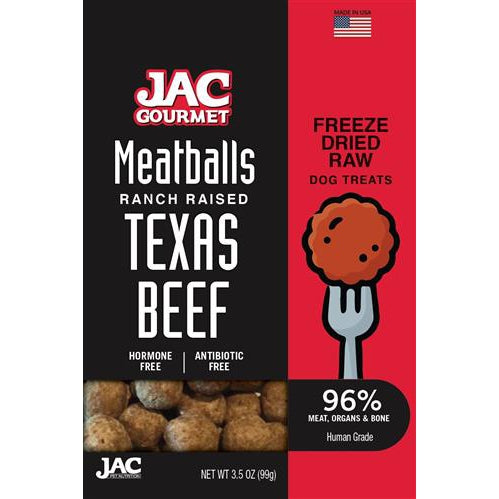 JAC Pet Nutrition JAC Beef Meatball Treats Freeze Dried -5oz-Dog-JAC Pet Nutrition-PetPhenom