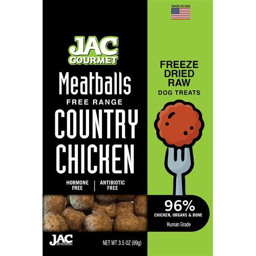 JAC Pet Nutrition JAC Chicken Meatball Treats Freeze Dried -3.5oz-Dog-JAC Pet Nutrition-PetPhenom