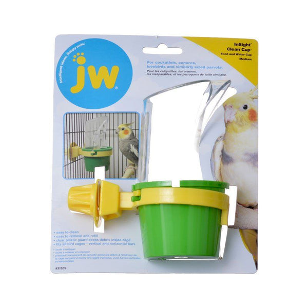 JW Insight Clean Cup Feed & Water Cup, Medium (3" Diameter x 5.5" Tall)-Bird-JW Pet-PetPhenom