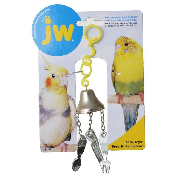 JW Insight Fork, Knife & Spoon Bird Toy, Fork, Knife & Spoon Bird Toy-Bird-JW Pet-PetPhenom