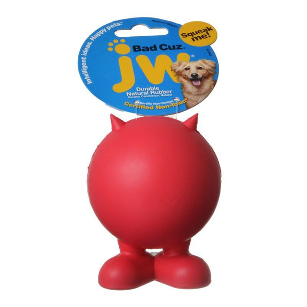 JW Pet Bad Cuz Rubber Squeaker Dog Toy, Medium - 4" Tall-Dog-JW Pet-PetPhenom