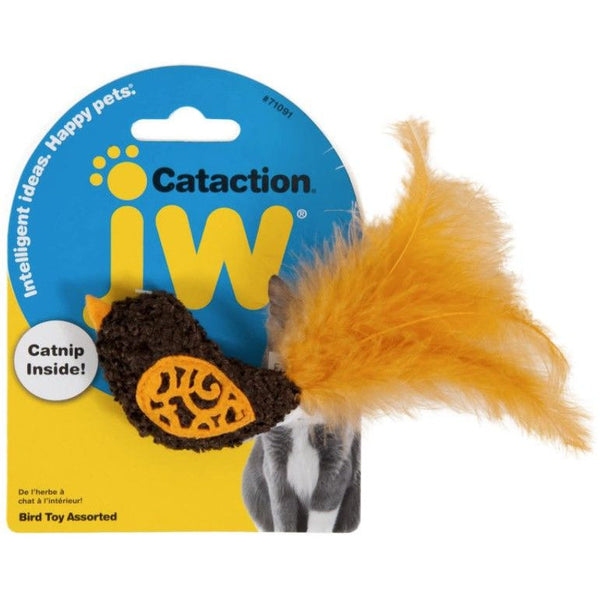 JW Pet Cataction Catnip Bird Cat Toy With Feather Tail , 1 count-Cat-JW Pet-PetPhenom