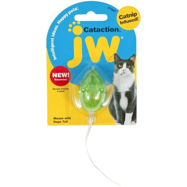 JW Pet Cataction Catnip Infused Mouse With Bell And Tail Cat Toy , 1 count-Cat-JW Pet-PetPhenom