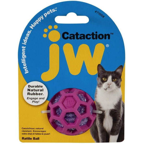 JW Pet Cataction Rattle Ball Interactive Cat Toy , 1 count-Cat-JW Pet-PetPhenom