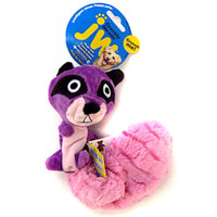 JW Pet Crackle Heads Plush Dog Toy - Ricky Raccoon, Medium - 12" Long-Dog-JW Pet-PetPhenom