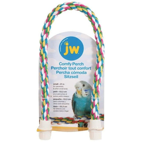 JW Pet Flexible Multi-Color Comfy Rope Perch 21", Small 1 count-Bird-JW Pet-PetPhenom