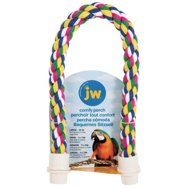 JW Pet Flexible Multi-Color Comfy Rope Perch 28", Large 1 count-Bird-JW Pet-PetPhenom