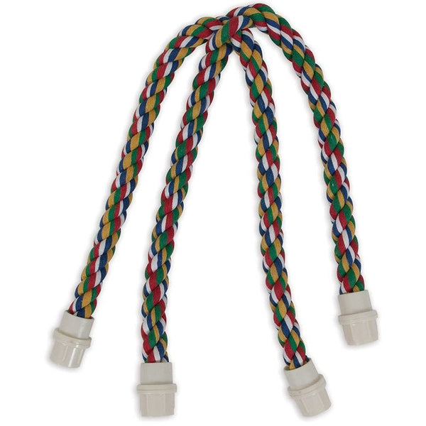 JW Pet Flexible Multi-Color Cross Rope Perch 25", Small 1 count-Bird-JW Pet-PetPhenom