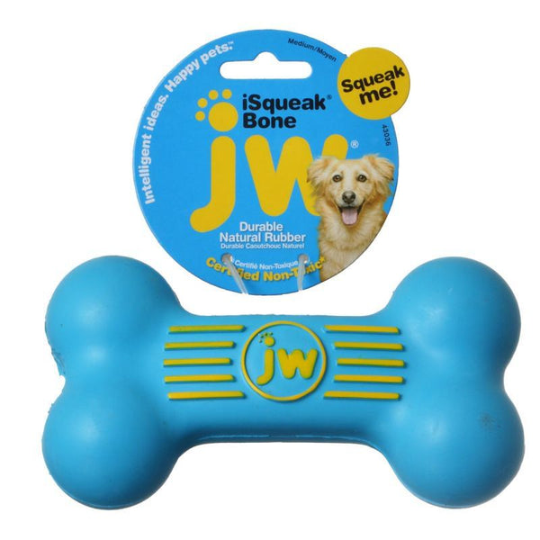JW Pet iSqueak Bone - Rubber Dog Toy, Medium - 5.5" Long-Dog-JW Pet-PetPhenom