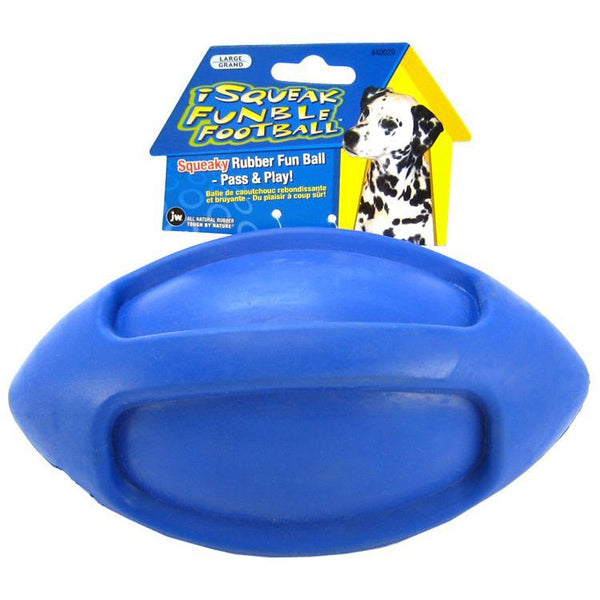 JW Pet iSqueak Funble Football Rubber Dog Toy, Large-Dog-JW Pet-PetPhenom