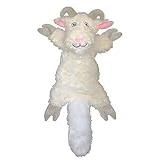 Jolly Pets Fat Tail Billy Goat Plush Squeaky Dog Toy, Small
