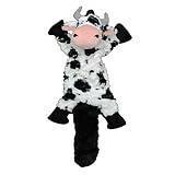 Jolly Pets Fat Tail Cow Plush Squeaky Dog Toy, Small