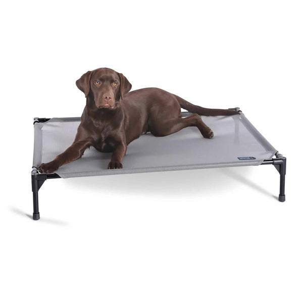 K&H Pet Products All Weather Pet Cot Large Gray 30" x 42" x 7"-Dog-K&H Pet Products-PetPhenom