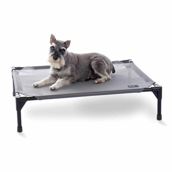 K&H Pet Products All Weather Pet Cot Medium Gray 25" x 32" x 7"-Dog-K&H Pet Products-PetPhenom