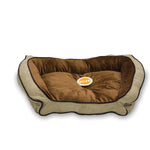 K&H Pet Products Bolster Couch Pet Bed Large Mocha / Tan 28" x 40" x 9"-Dog-K&H Pet Products-PetPhenom