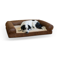 K&H Pet Products Bomber Memory Dog Sofa Large Brown 30" x 41" x 9"-Dog-K&H Pet Products-PetPhenom