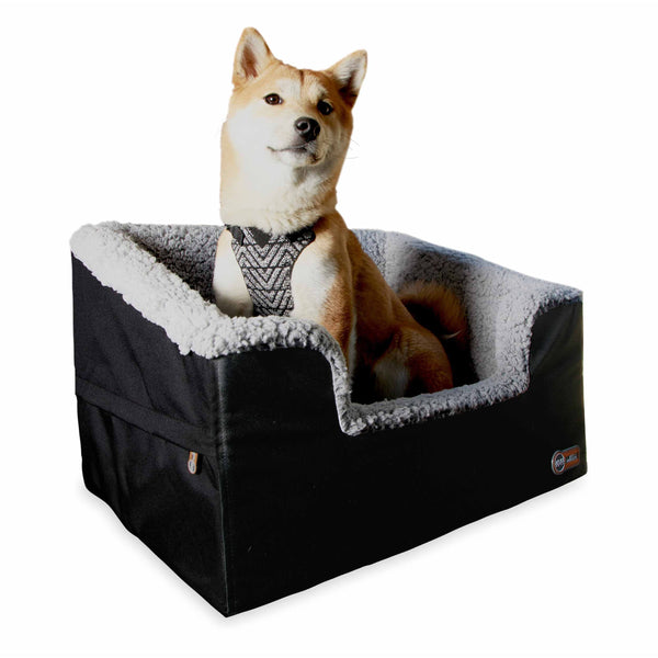 K&H Pet Products Bucket Booster Pet Seat Collapsible Rectangle Large Black 21" x 16" x 14"-Dog-K&H Pet Products-PetPhenom