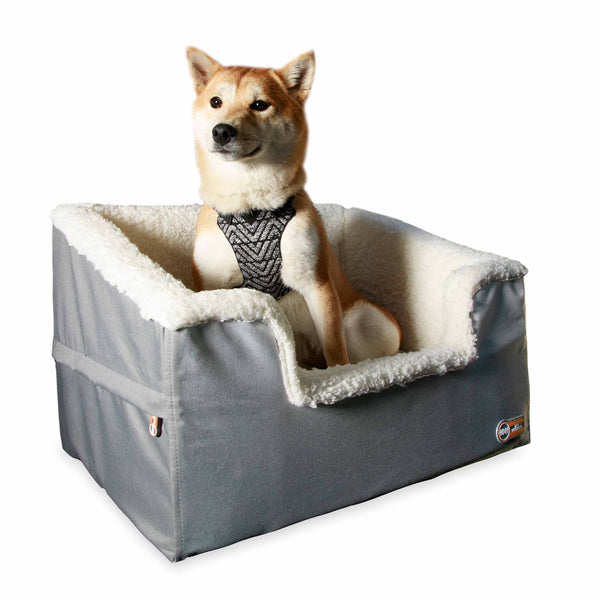 K&H Pet Products Bucket Booster Pet Seat Collapsible Rectangle Large Gray 21" x 16" x 14"-Dog-K&H Pet Products-PetPhenom