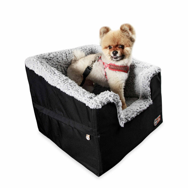 K&H Pet Products Bucket Booster Pet Seat Collapsible Rectangle Small Black 16" x 16" x 14"-Dog-K&H Pet Products-PetPhenom